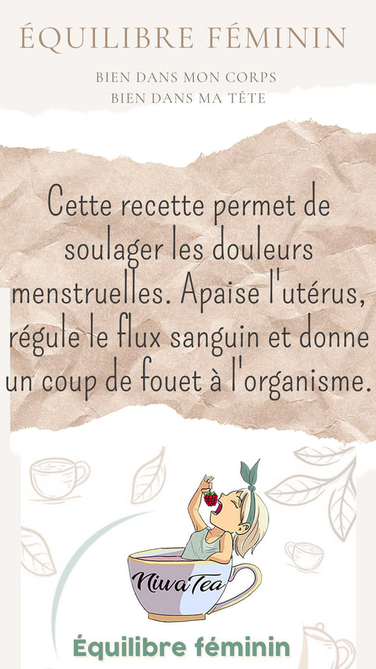 Équilibre féminin- Thé vert - Règles douloureuses - Niwa Tea - Niwa Tea