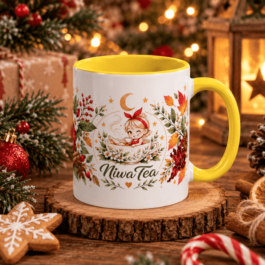 Mug Automne en Céramique – Jaune ou Orange | Niwa Tea - Niwa Tea