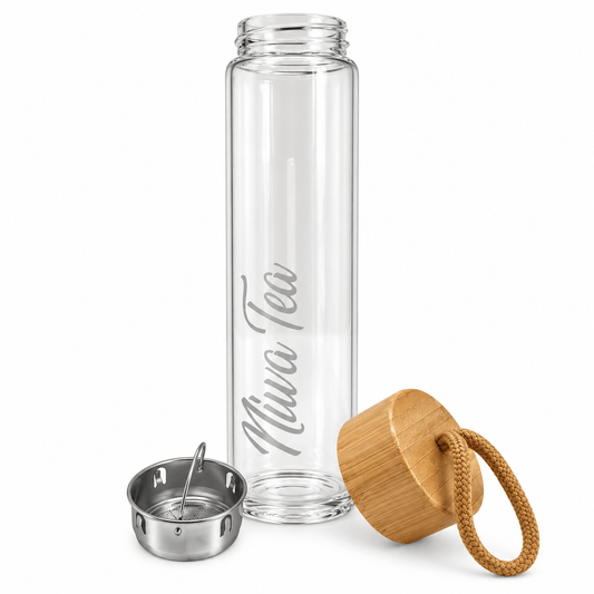 Bouteille Infuseur en Verre 400 ml – Thé & Infusion | Niwa Tea - Niwa Tea