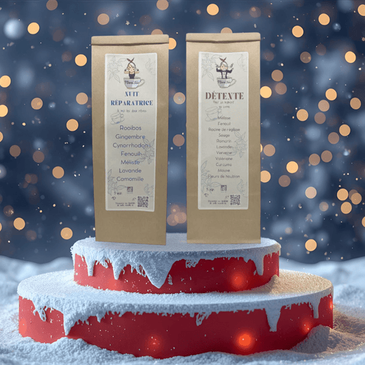 Coffret  repos. Le coffret est idéal pour découvrir la marque Niwa Tea. Vous y retrouverez deux sachets de 90g.