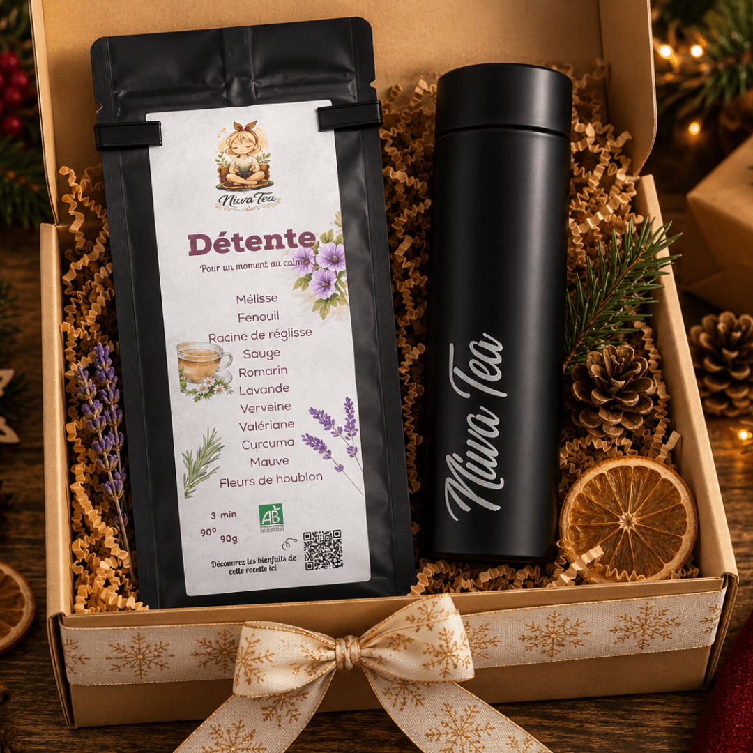 Coffret Thermos Noir Thé & Infusion | Niwa Tea - Niwa Tea