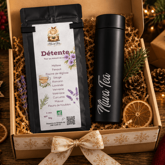 Coffret Thermos Noir Thé & Infusion | Niwa Tea - Niwa Tea