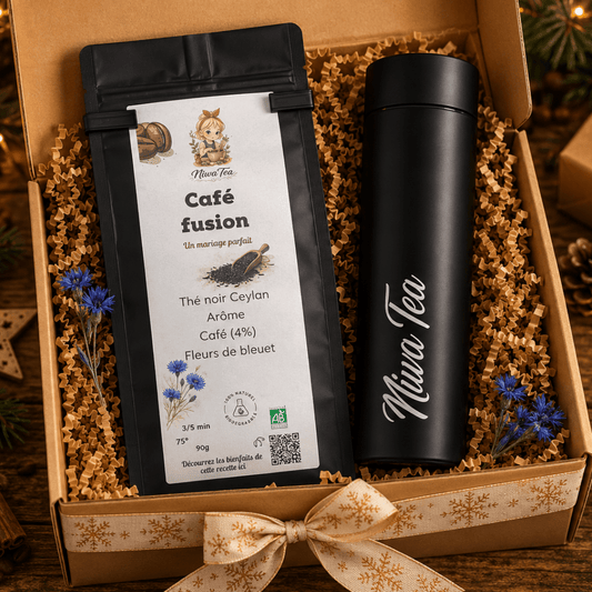 Coffret Thermos Noir Thé & Infusion | Niwa Tea - Niwa Tea