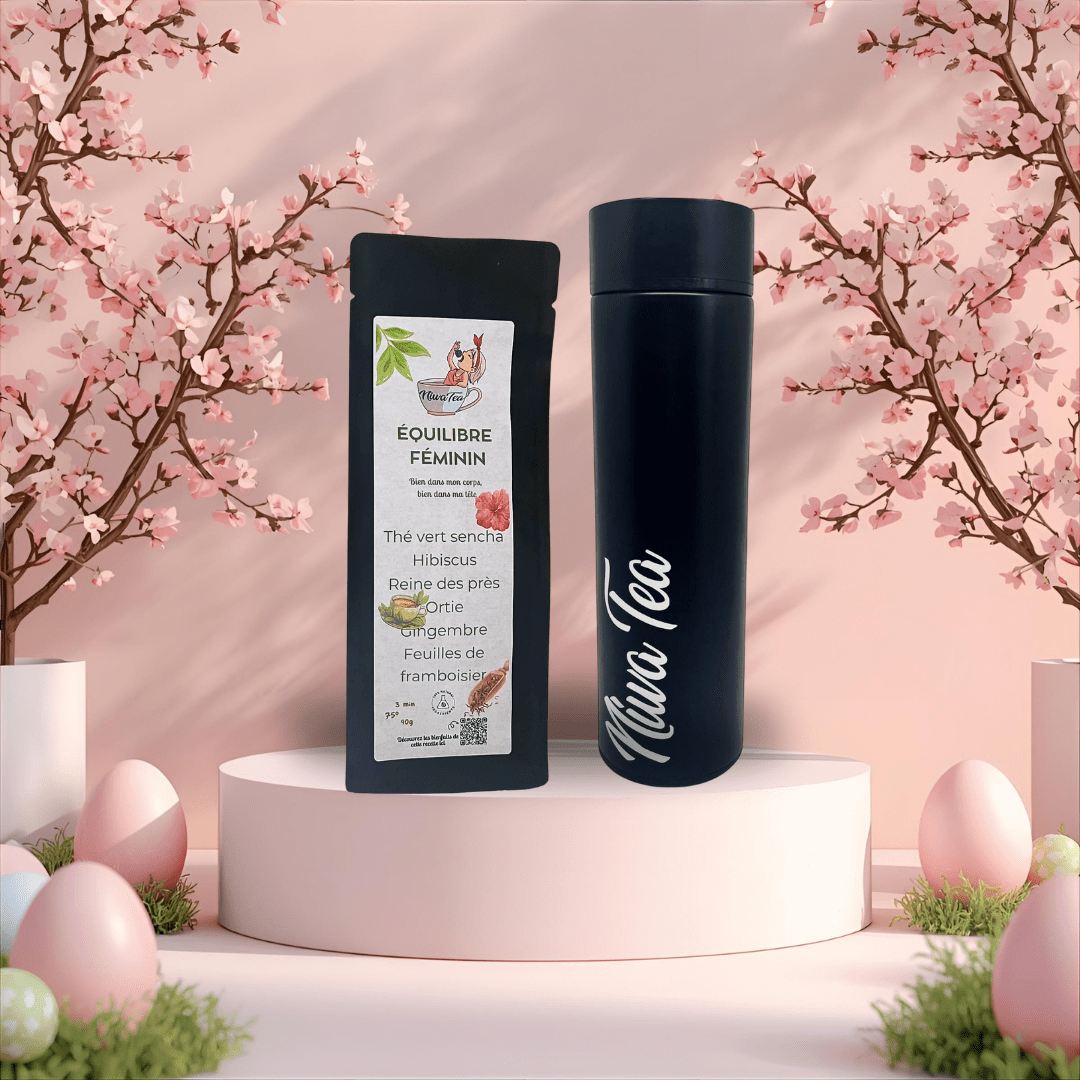 Coffret Thermos noir - thé ou infusion - Niwa Tea