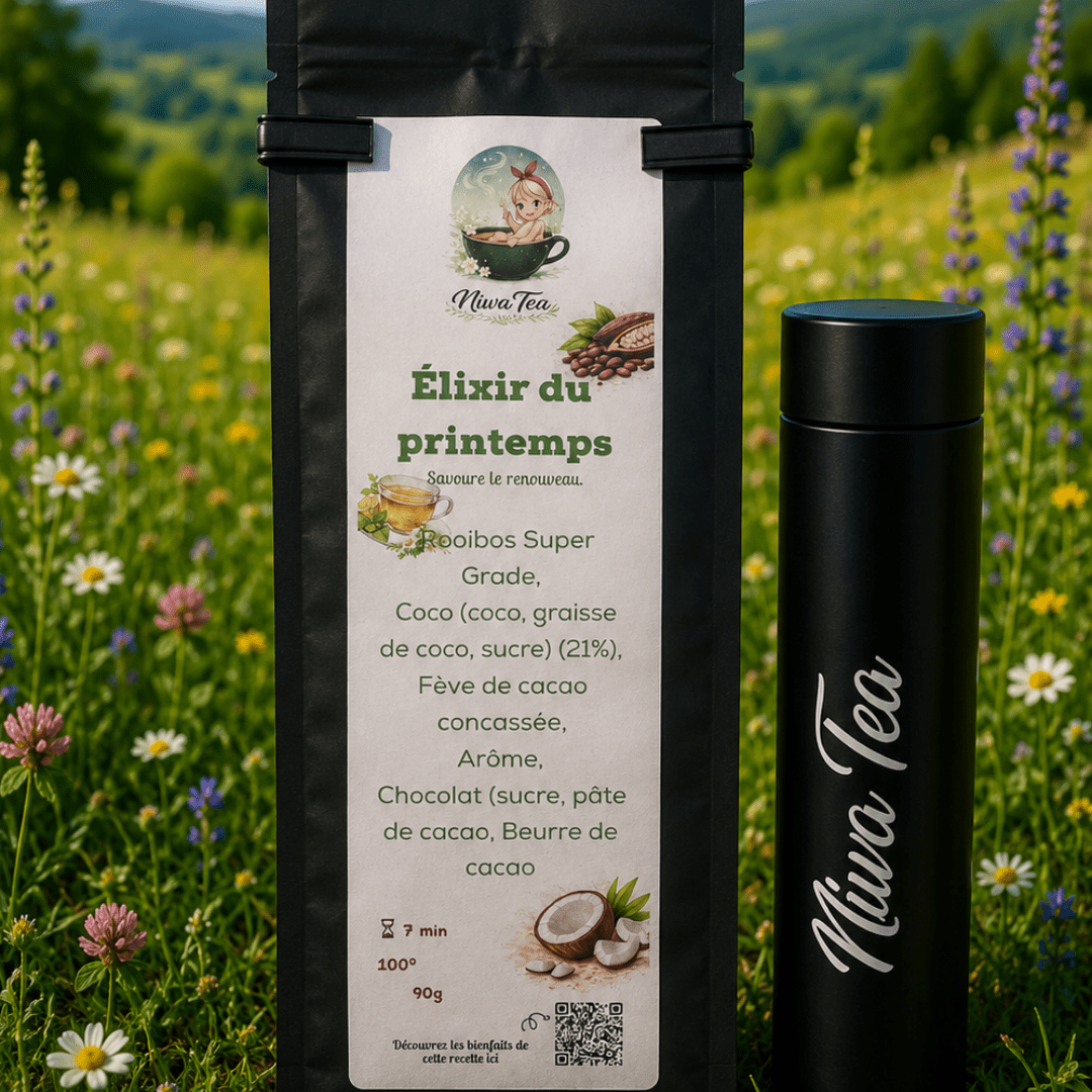 Coffret Thermos noir - thé ou infusion - Niwa Tea