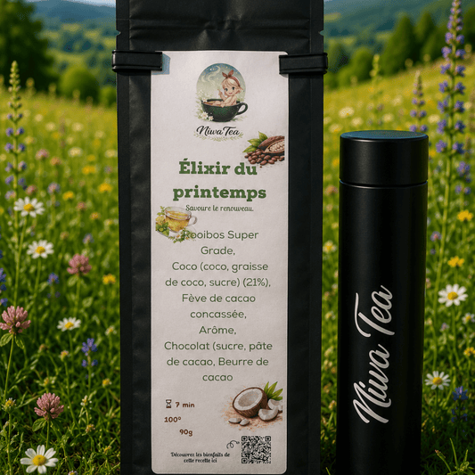 Coffret Thermos noir - thé ou infusion - Niwa Tea