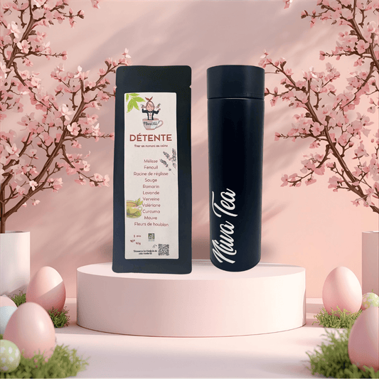 Coffret Thermos noir - thé ou infusion - Niwa Tea