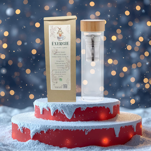 coffret noel bouteille verre infuseur intégré niwa tea