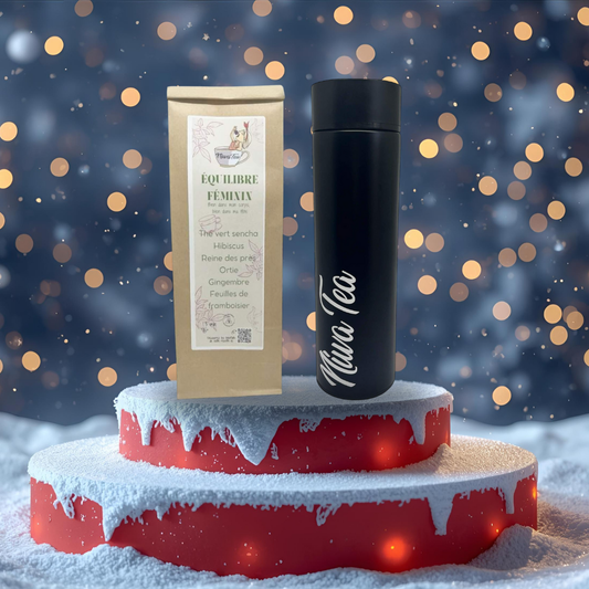 Coffret Thermos noir - thé ou infusion