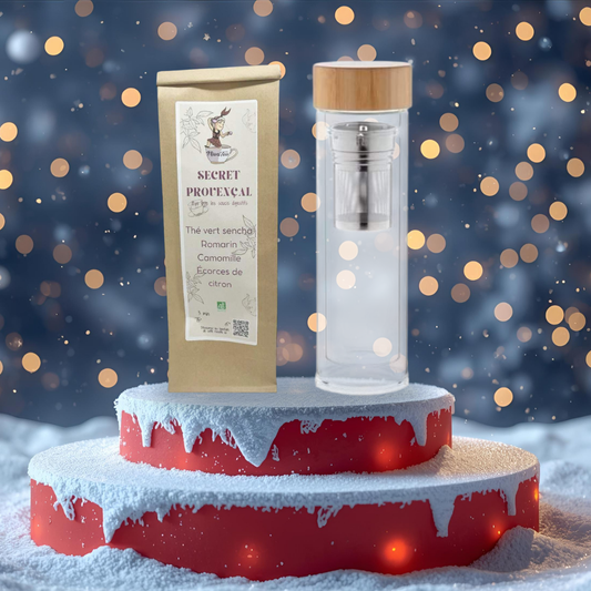 coffret noel bouteille verre infuseur intégré niwa tea