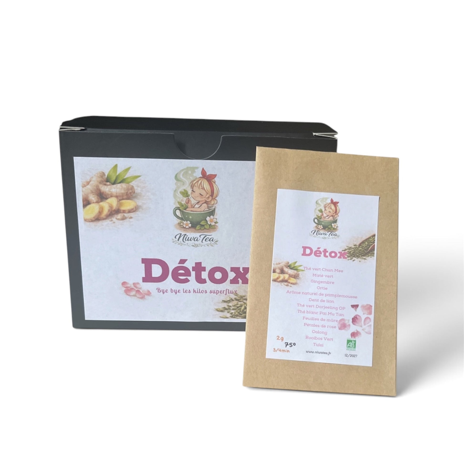 Détox - Sachets individuels - Thé vert - Niwa Tea