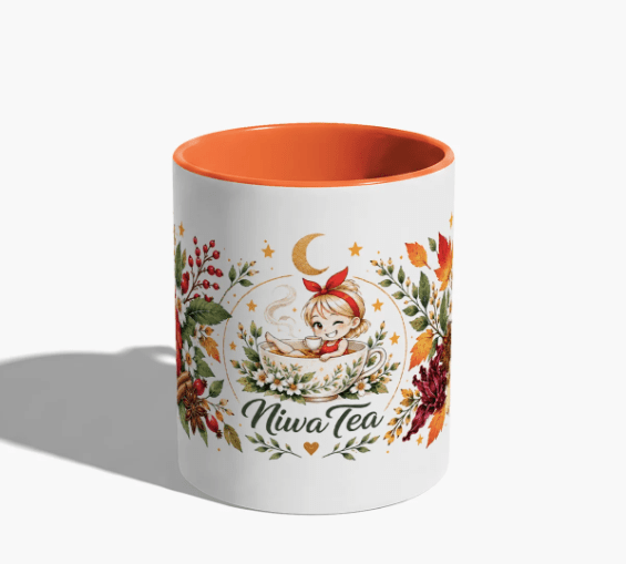 Mug Automne en Céramique – Jaune ou Orange | Niwa Tea - Niwa Tea