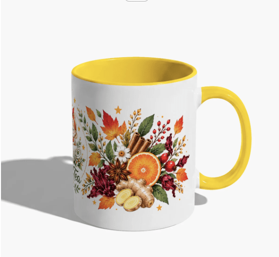Mug Automne en Céramique – Jaune ou Orange | Niwa Tea - Niwa Tea
