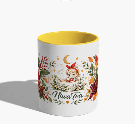 Mug Automne en Céramique – Jaune ou Orange | Niwa Tea - Niwa Tea