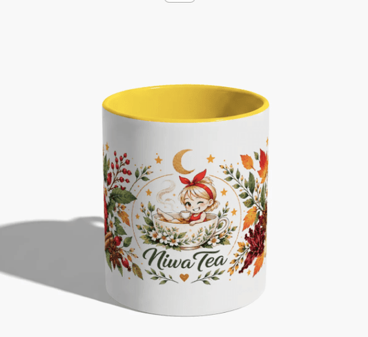Mug Automne en Céramique – Jaune ou Orange | Niwa Tea - Niwa Tea