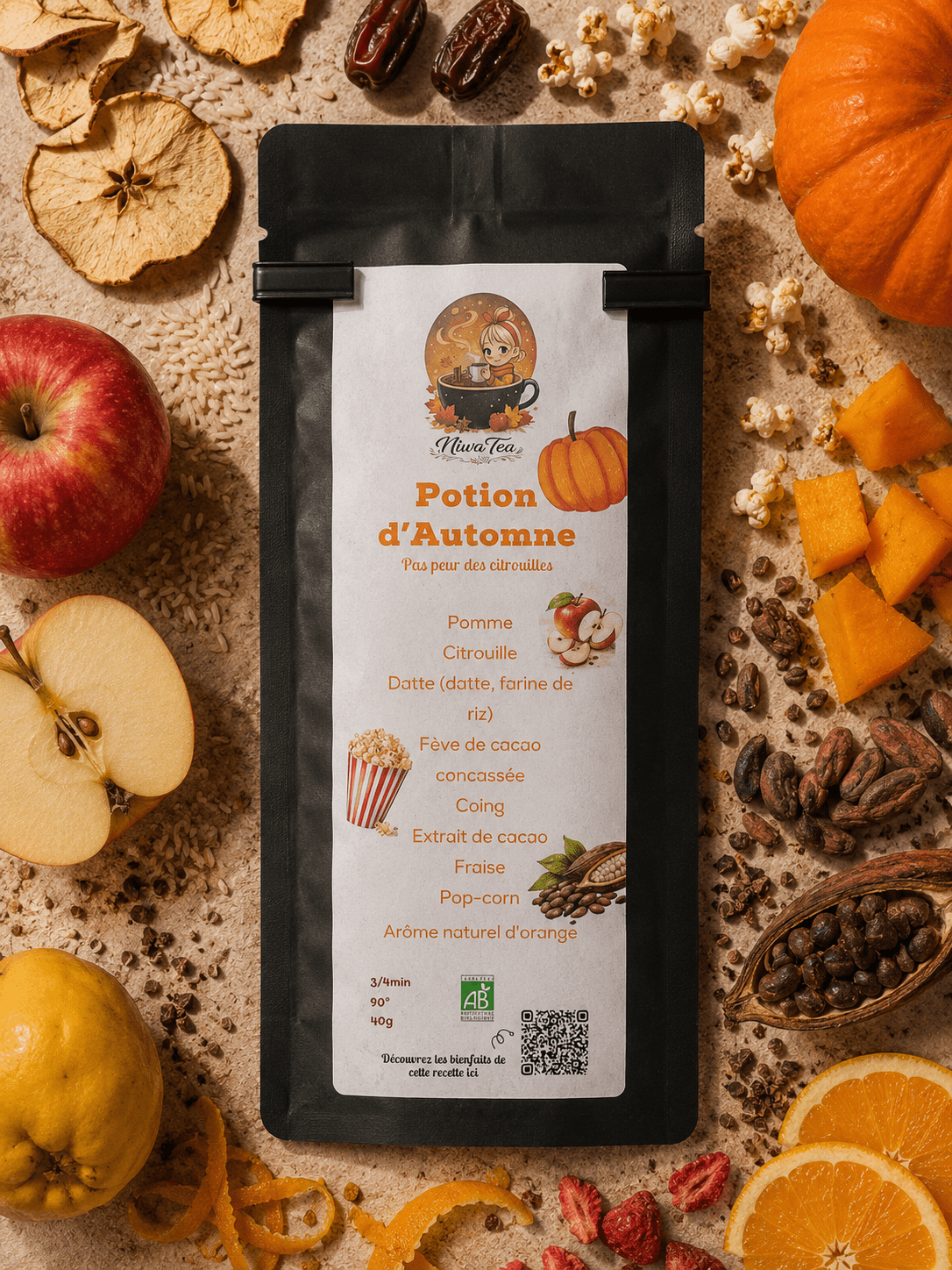 Potion d'Automne - Infusion Bio – Pomme & Cacao | Niwa Tea - Niwa Tea
