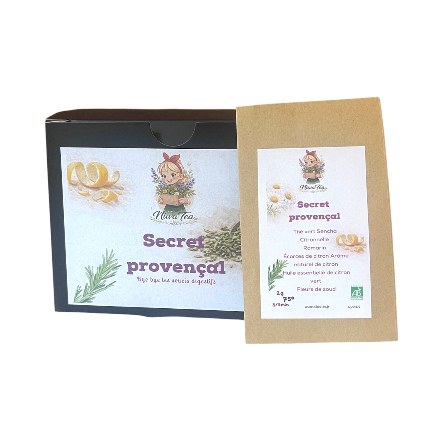 Secret provençal - Sachets individuels - Thé vert Bio - Niwa Tea