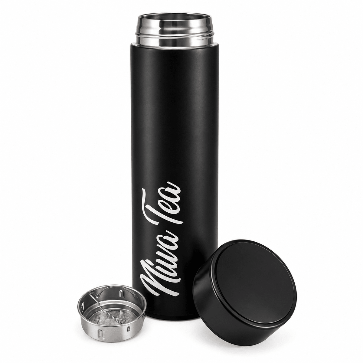 Thermos Isotherme avec Filtre – Noir | Niwa Tea - Niwa Tea